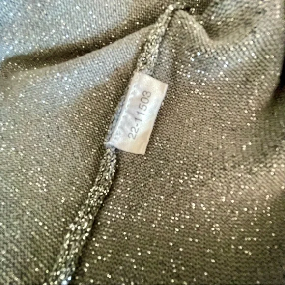 Stunning Ann Taylor Metallic Gray Women's Sweater/Silk Pants Set Size: XS 2P - Picture 7 of 17